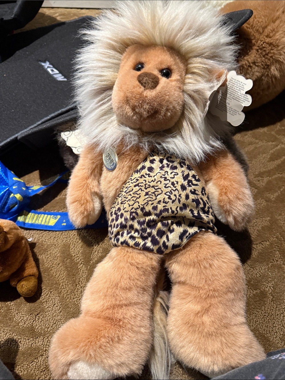 Vintage 1990 GUND Tarz Caveman Lion Plush 14” Style 2726 w/ Original Tag